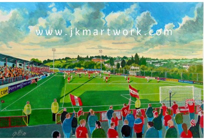 Inver Park Stadium Fine Art Print - Larne FC